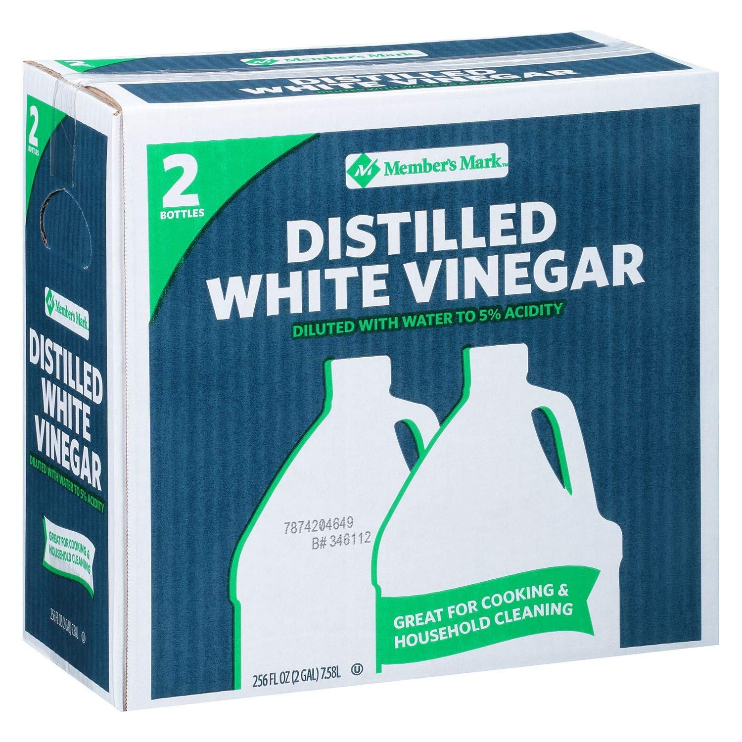 2 Pack Distilled White Vinegar Jug, Total 2 gal Generic