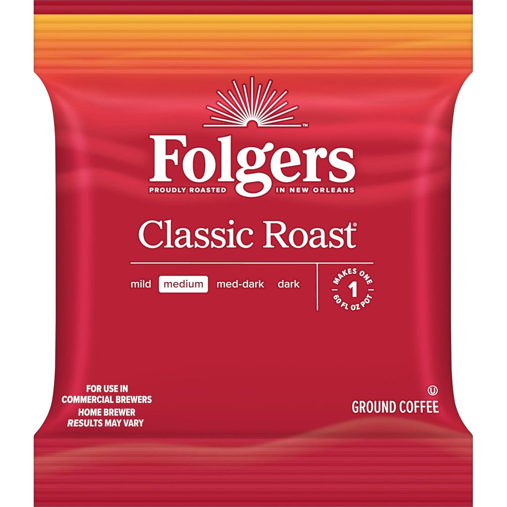 Folgers Classic Roast Medium Roast Ground Coffee, 42- 1.5 Ounce Fraction Packets, Frac Packs Generic