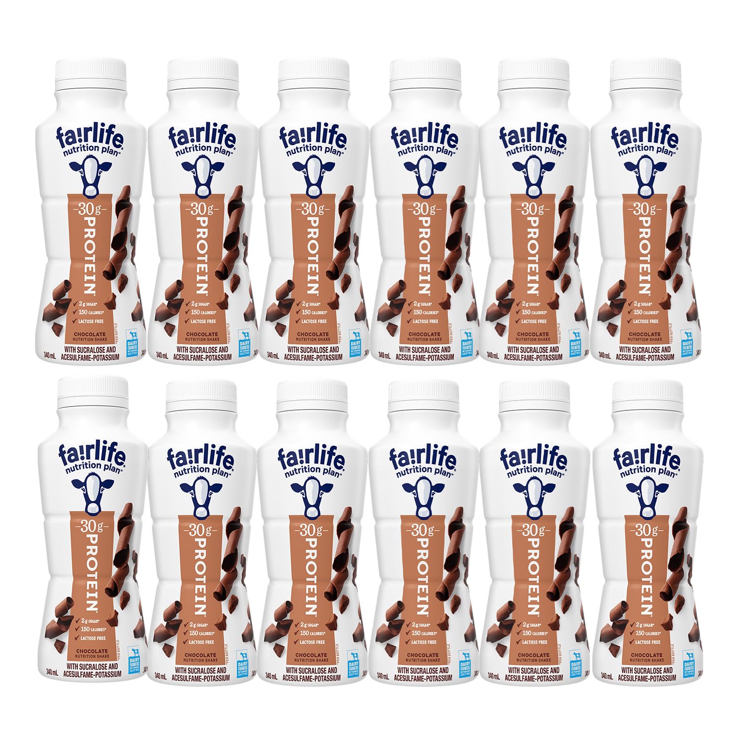 (Pack of 12) Fairlife Nutrition Plan, High Protein Chocolate Shakes 11.5 Fl.o.z | Fairlife Protein Shakes 30g of Protein by World Group Packing Solutions Generic