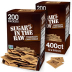 Sugar In The Raw Granulated Turbinado Cane Sugar On The Go Packets, No Erythritol, Pure Natural Sweetener, Hot & Cold Drinks, Coffee, Baking, Vegan, Gluten-Free, Non-GMO, 200 Count Packets (2-Pack) Generic