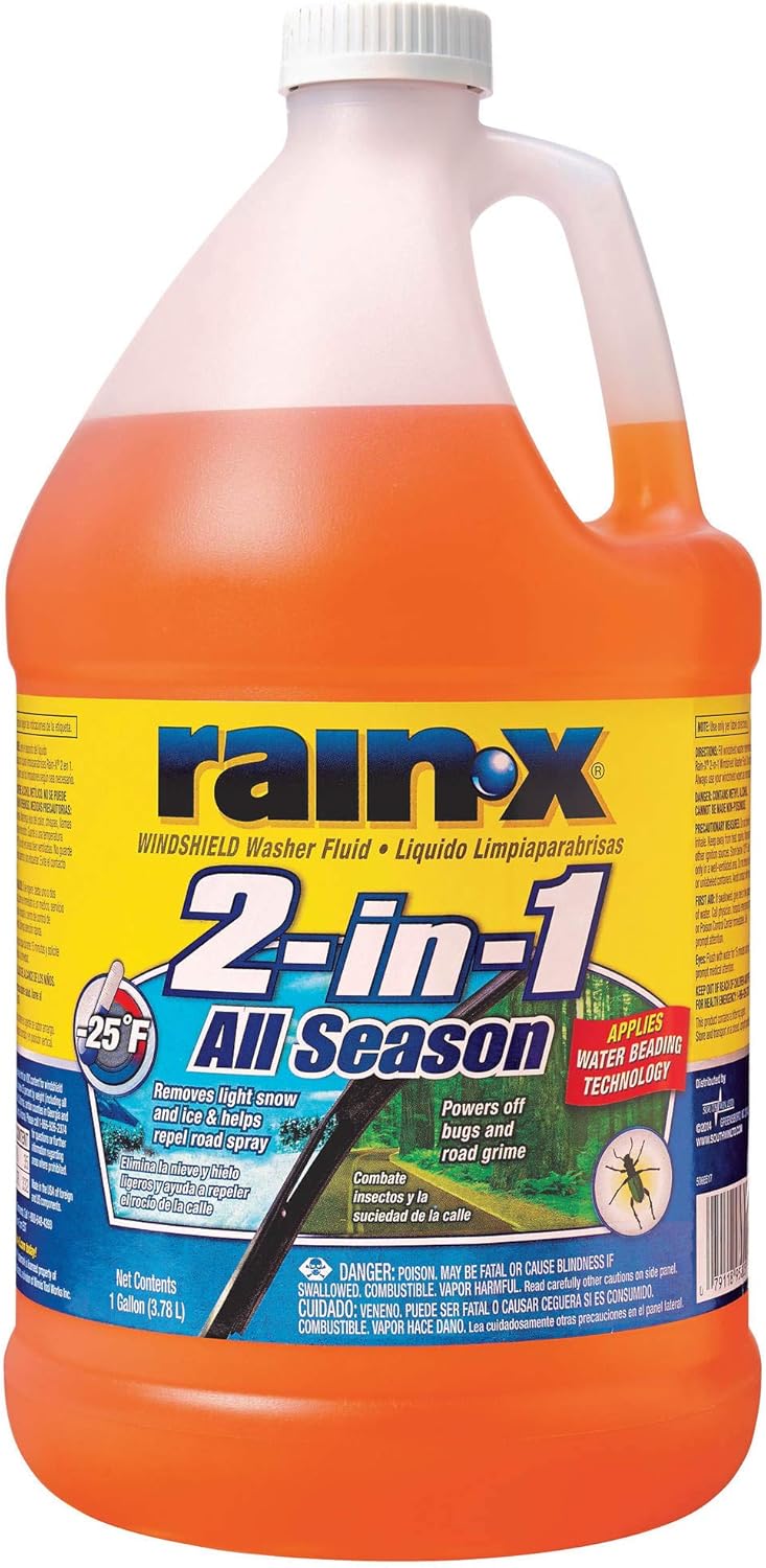 Rain-x 2 Pack 2 in 1 All Season (-25) Washer Fluid Net Wt 255.63 Fl Oz, 255.63 Fluid Ounce Generic