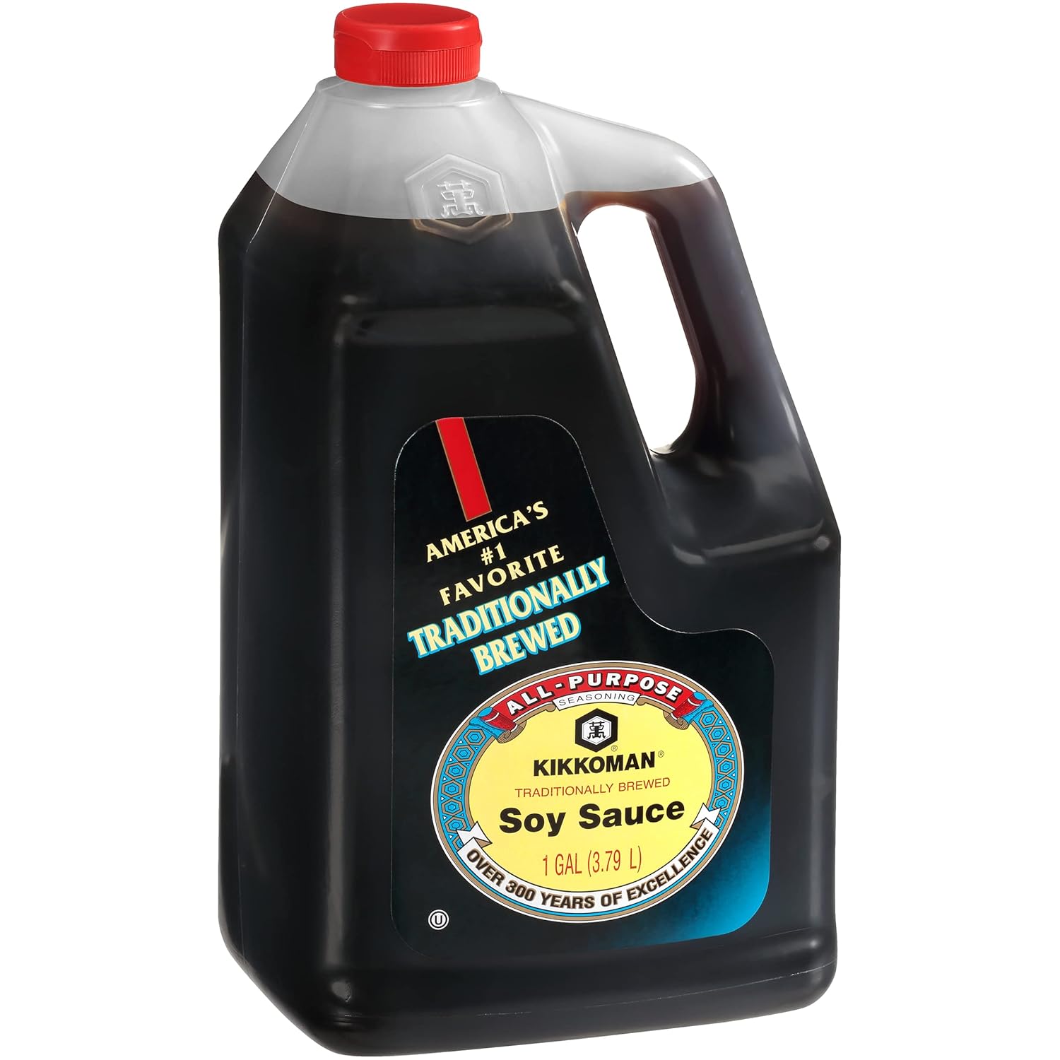 Kikkoman - Traditionally Brewed Soy Sauce, All Purpose Seasoning - 1 Gallon (Pack of 1) Generic