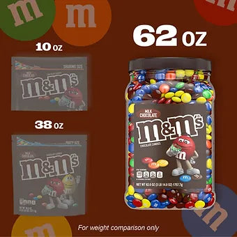 M&M'S Milk Chocolate Candy, 62 oz. Generic