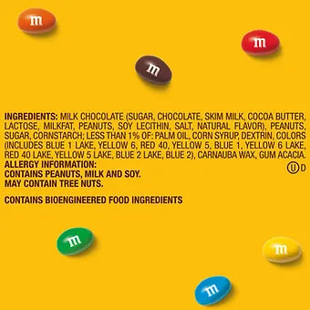 M&M'S Peanut Milk Chocolate Candy, 62 oz. Generic