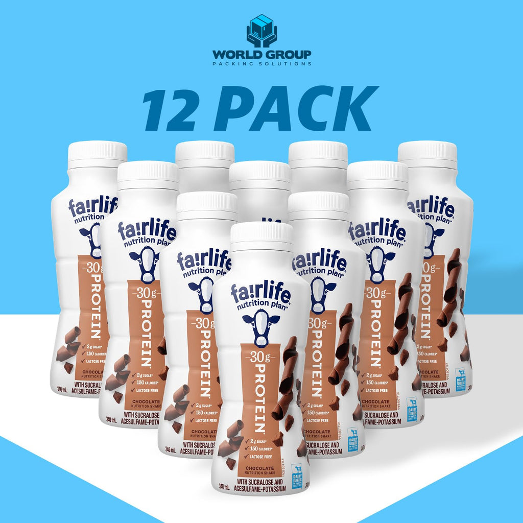 (Pack of 12) Fairlife Nutrition Plan, High Protein Chocolate Shakes 11.5 Fl.o.z | Fairlife Protein Shakes 30g of Protein by World Group Packing Solutions Generic