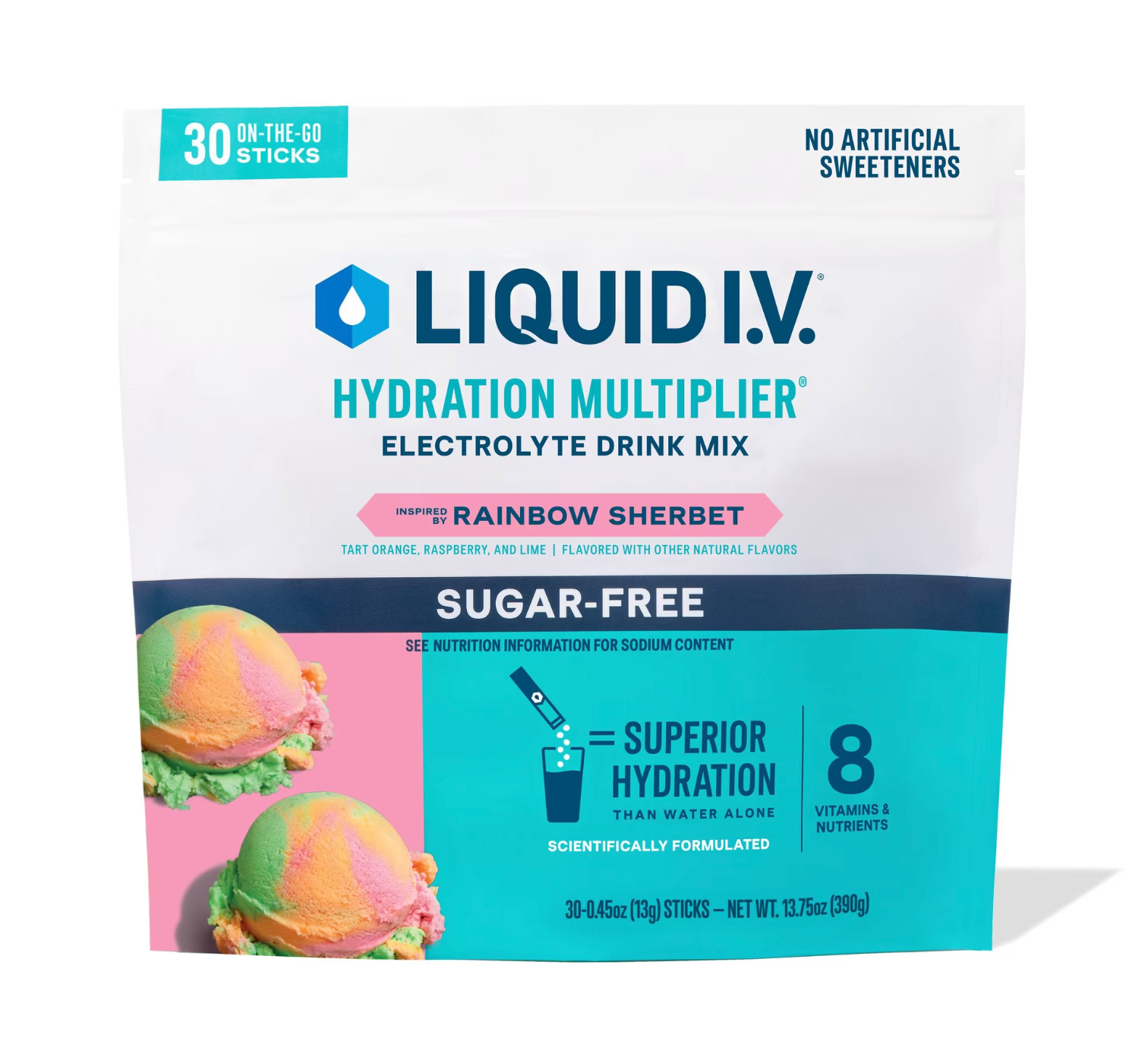Liquid I.V Rainbow Sherbert Hydration Multiplier 30 pk BinsShop