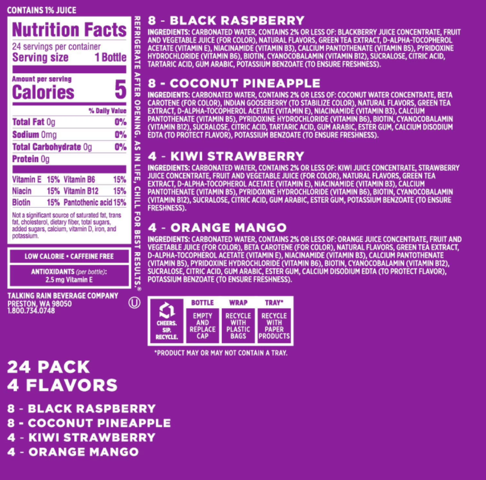 Sparkling Ice® Purple Variety Pack, 17 fl. oz., 24 pk Generic